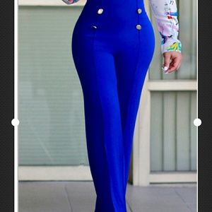 High Waist Double -breasted Pants